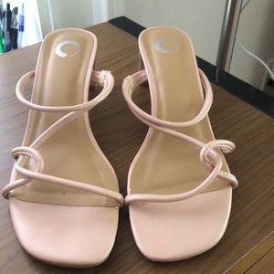 Light pink strappy heels
